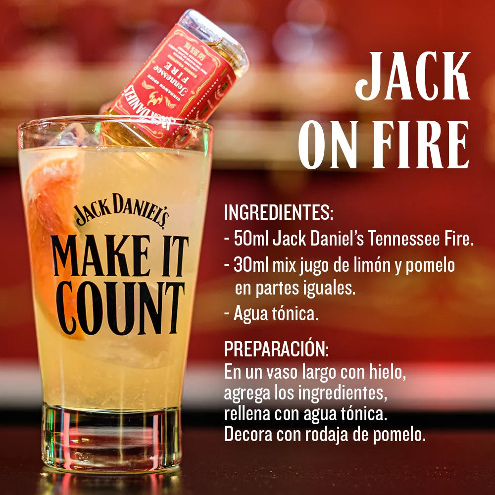 PACK 10X MINIATURA WHISKEY JACK DANIEL´S FIRE 50CC