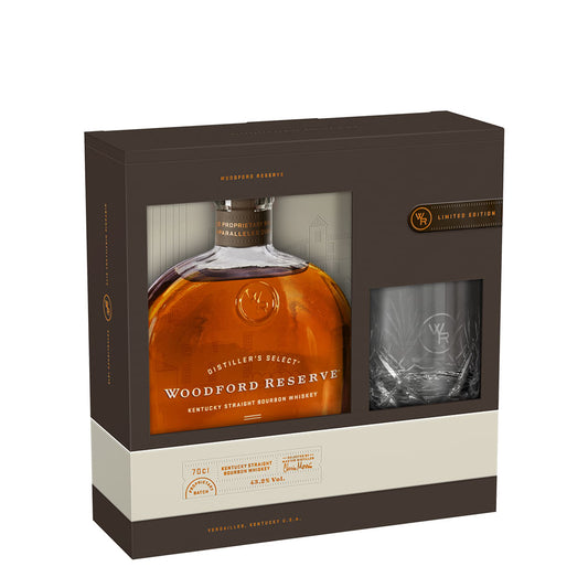 PACK WHISKY WOODFORD RESERVE 750CC + VASO WHISKY