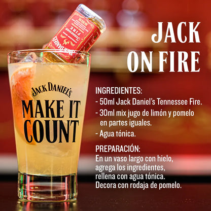 PACK 10X MINIATURA WHISKEY JACK DANIEL´S FIRE 50CC