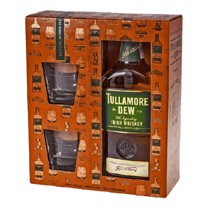 PACK WHISKY IRLANDÉS TULLAMORE D.E.W 700CC + 2 VASOS