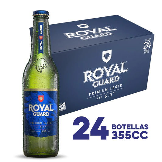 CERVEZA ROYAL GUARD 355CC (24 UNIDADES)