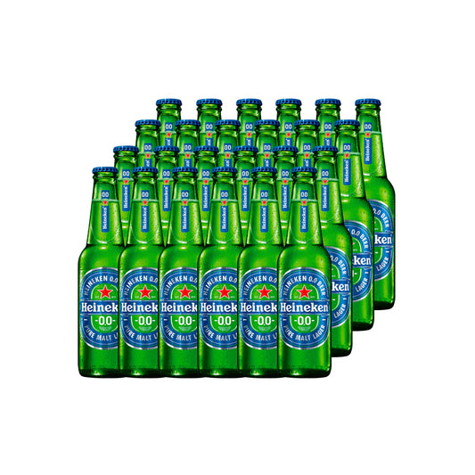 CERVEZA HEINEKEN CERO BOTELLÍN 330CC (24 UNIDADES)