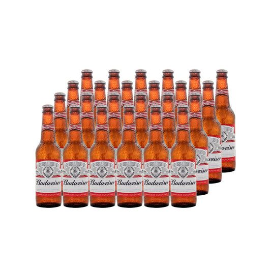 CERVEZA BUDWEISER BOTELLÍN 330CC (24 UNIDADES)