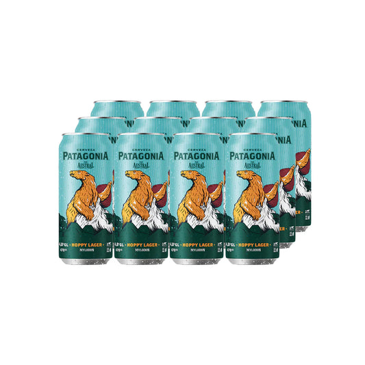 CERVEZA AUSTRAL PATAGONIA HOPPY LAGER 470CC (24 UNIDADES)